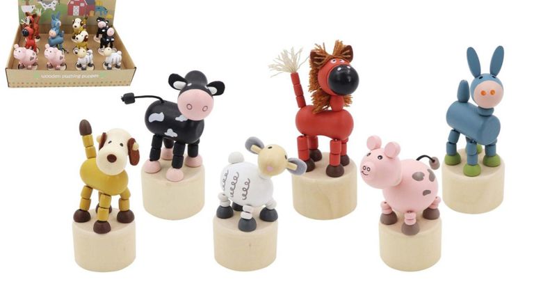 Mačkací zvířátko farma dřevěné