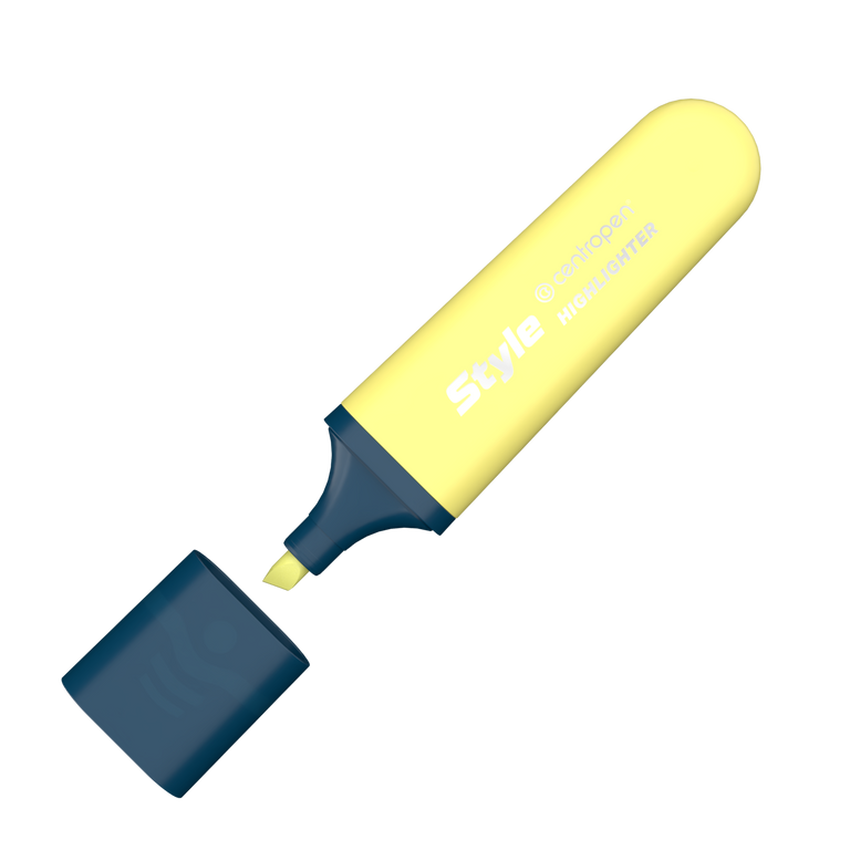 Zvýrazňovač Centropen 6252 STYLE SOFT - žlutý
