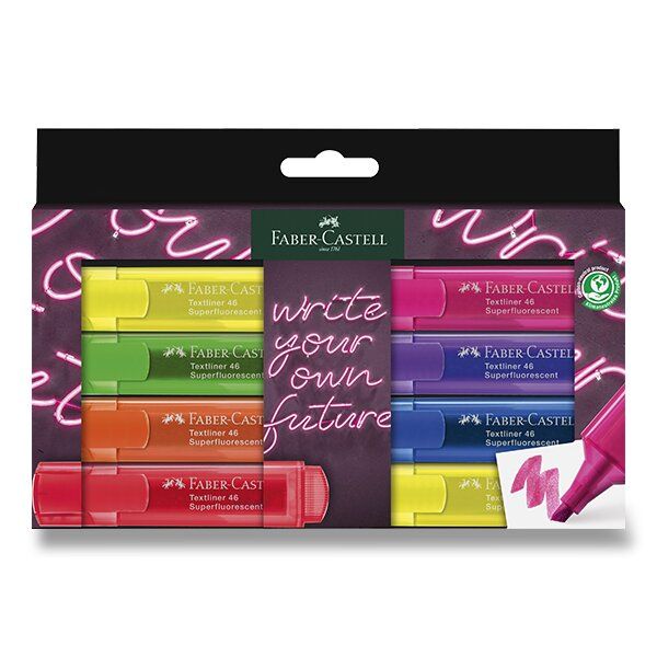 Zvýrazňovač Faber-Castell Textliner 46 Neon sada 4 barev Faber-Castell