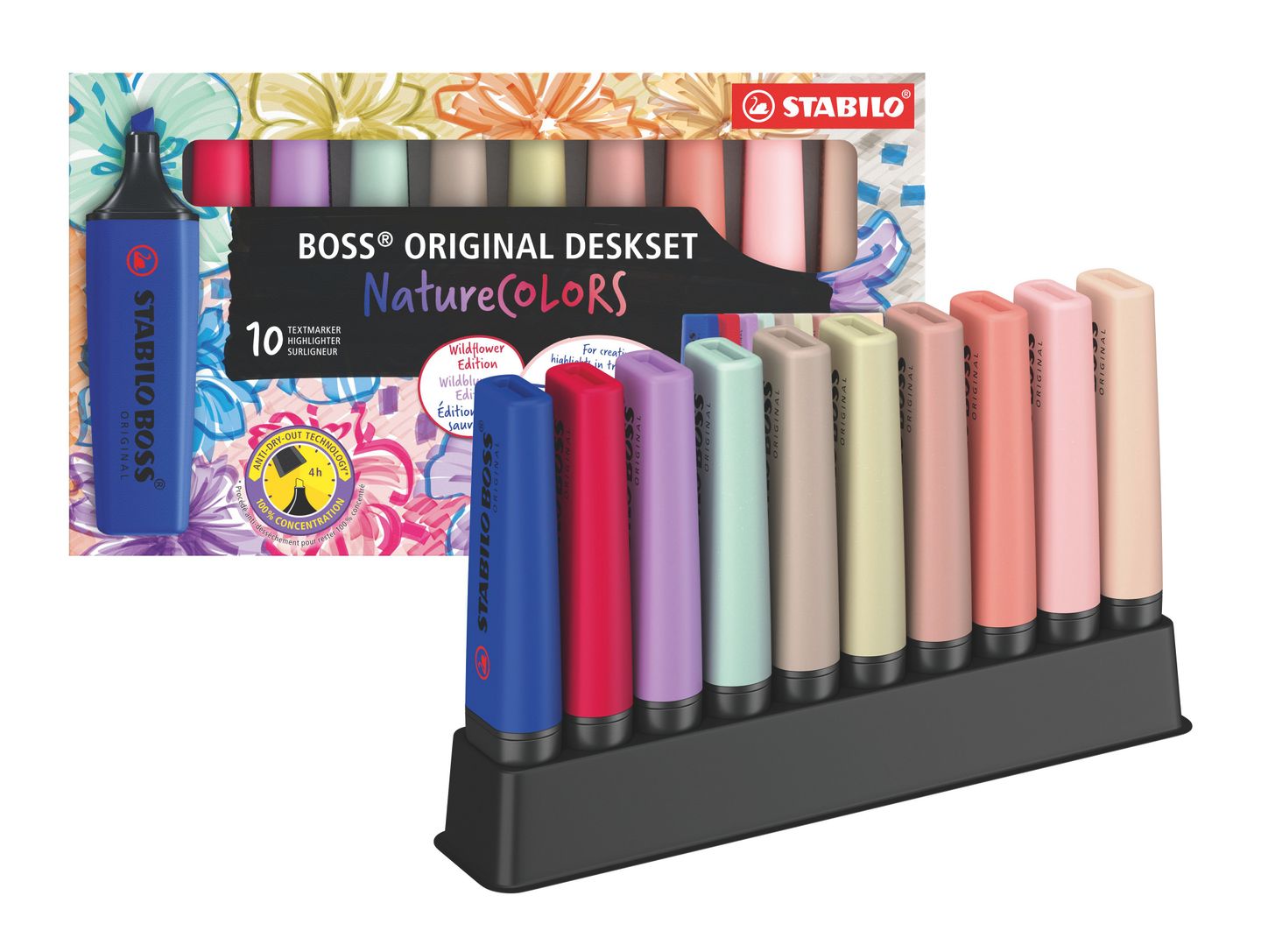 Zvýrazňovač STABILO BOSS NatureCOLORS Wildfowers - sada 10 barev