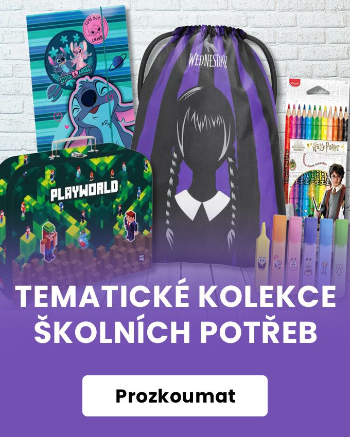 Tematické kolekce školních potřeb