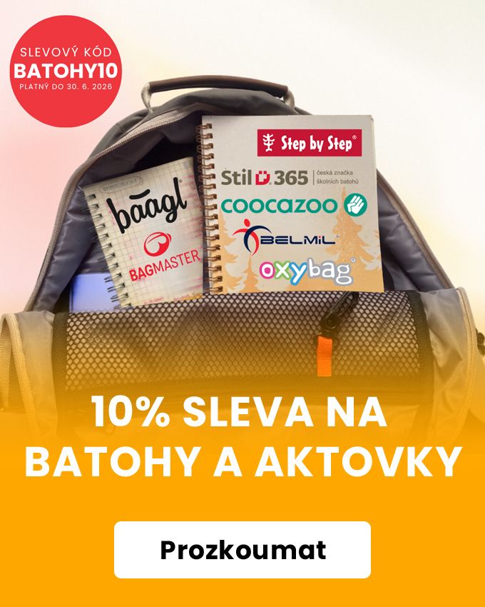 Kupón - 10% sleva na aktovky a batohy